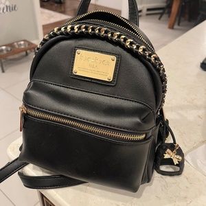 Babe black with gold trim backpack